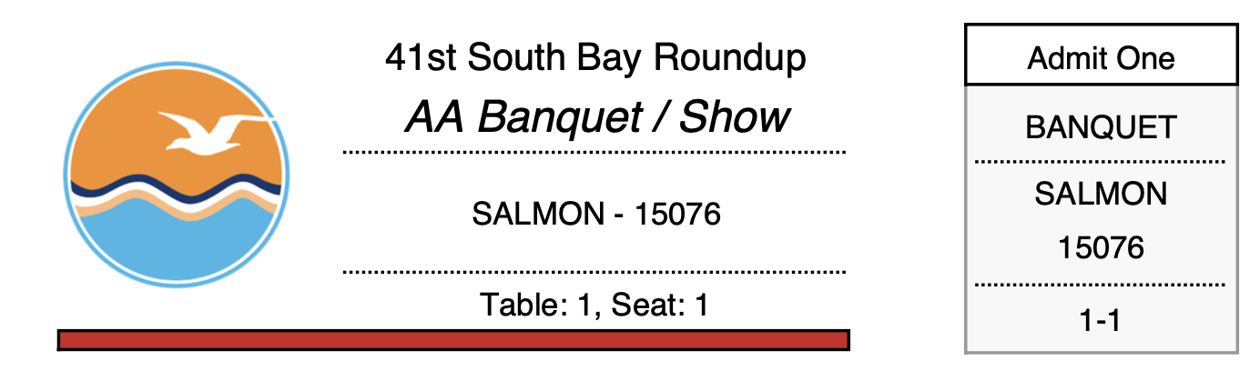 Printable Ticket