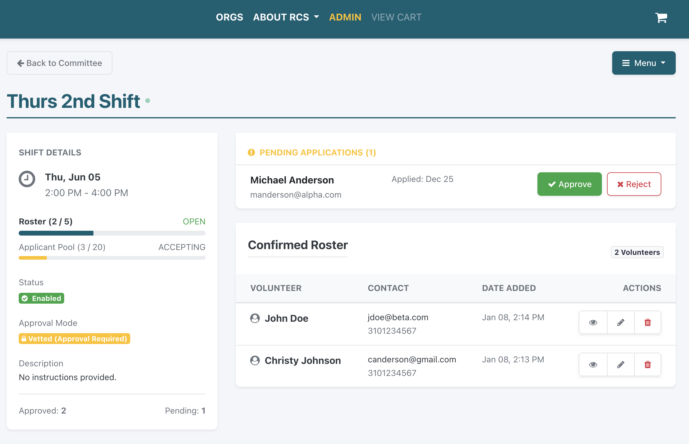 Approval Dashboard